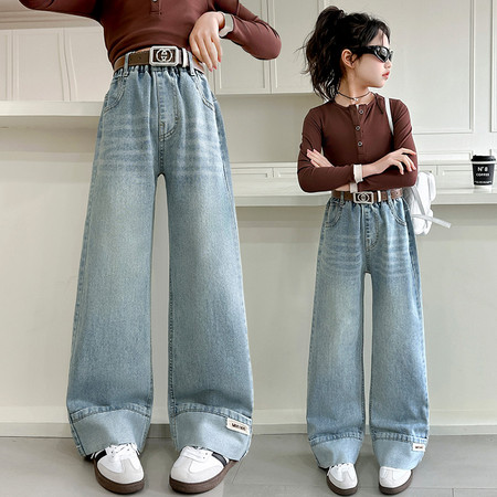 U米&U米&U-8802翻边牛仔裤