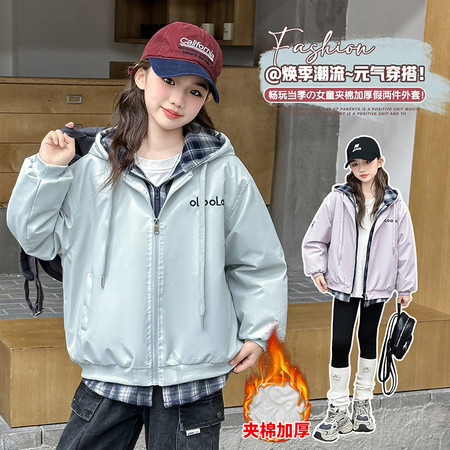 麦迪哆&麦迪哆&8016格子假两件棉衣