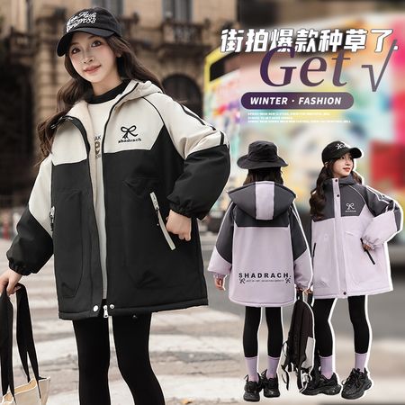 星星年华&星星年华&DX04541蝴蝶结加绒派克服外套