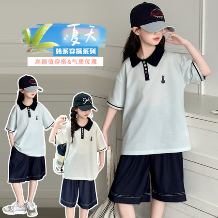 米伽M+（笛莎城堡）&米伽M+（笛莎城堡）&2529五粒扣Polo中裤套