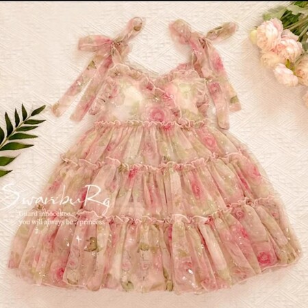 木木小屋&0004粉色-玫瑰-吊带裙