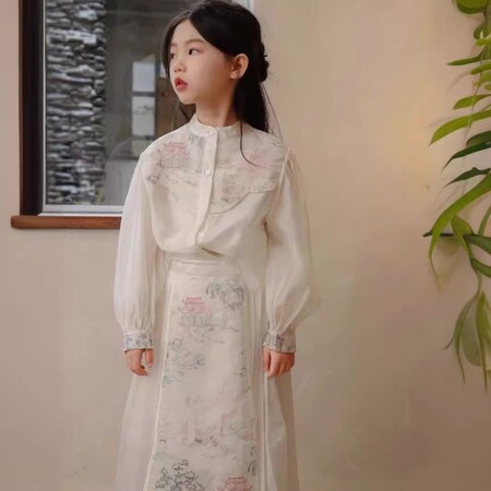 彩虹象&CHX-308白色马面裙套装