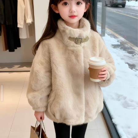 童与萌服饰&童与萌服饰&女童短款皮草上衣