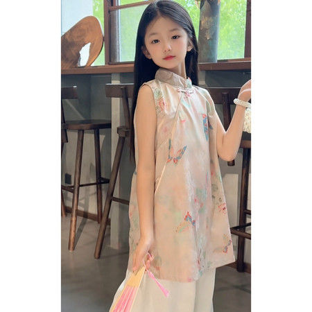 米酷儿&米酷儿&2525款女童旗袍裙套装