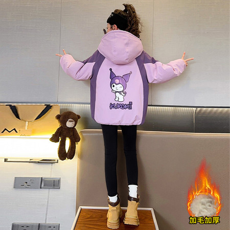 米酷儿&米酷儿&2546款女童兔毛加棉加厚冲锋衣