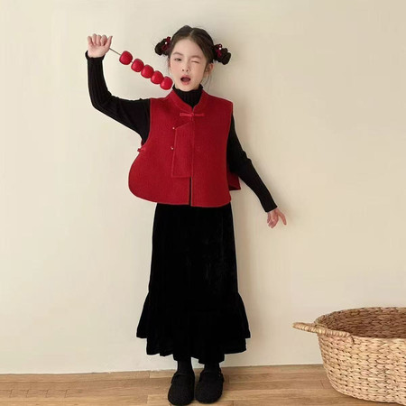 米酷儿&米酷儿&2561款女童拜年服三件套