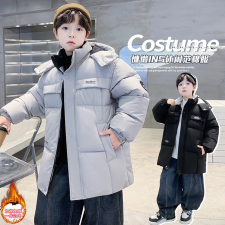 杰K少年&杰K少年&8581加绒加厚中长款棉衣