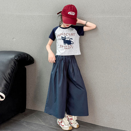 童话森林&童话森林&小猫印花裙裤套装