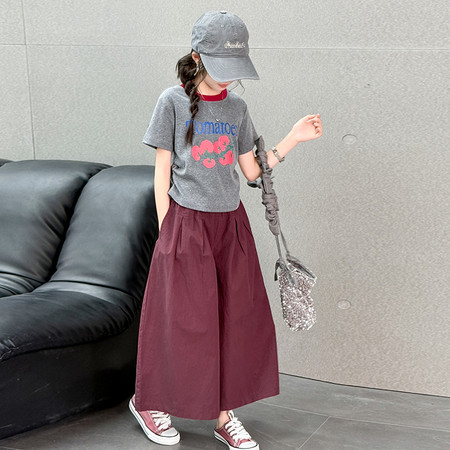 童话森林&童话森林&番茄印花T恤裙裤套装