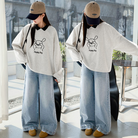 抱抱熊&抱抱熊&2618小狗眯眼卫衣套装