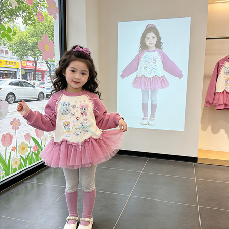 灵柒公主&灵柒公主&LQ卡通卫衣裙