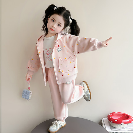 灵柒公主&灵柒公主&LQ卡通款开衫卫衣套装