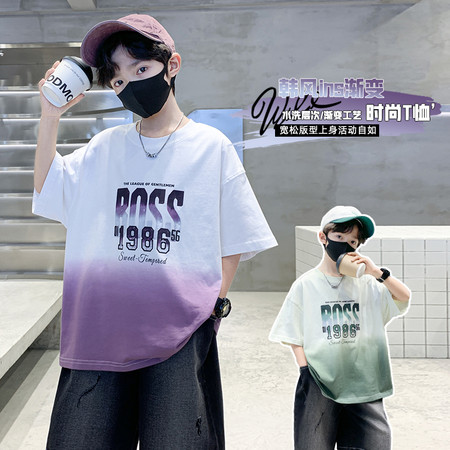 吉吉小熊&吉吉小熊&WQ25015款吊染T恤