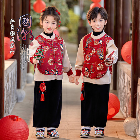 小佑禧&小佑禧&632熊猫锦韵加绒套装