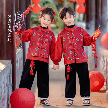 小佑禧&小佑禧&633繁花吉庆加绒套装