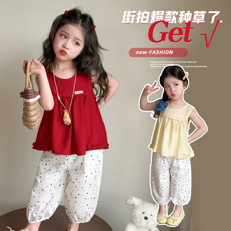 呆呆熊网供&呆呆熊网供&波点裤套装