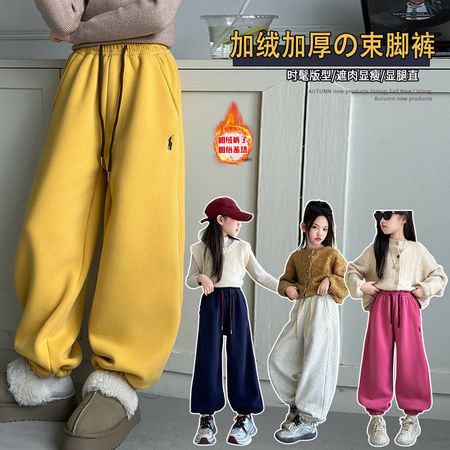 珍妮贝贝&珍妮贝贝&韩版洋气彩色加绒加厚卫裤H-922