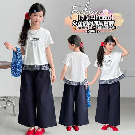 林家童铺&林家童铺&夏03白色格子套装