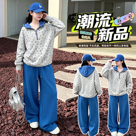 哆哆米&哆哆米&99151女童碎花套装