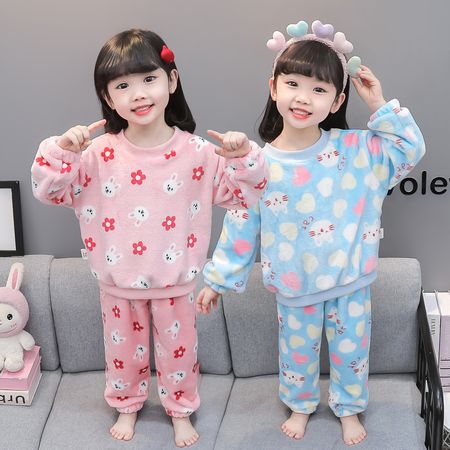 萌娃优选&萌娃优选&ZH02416款卡通花型舒服睡衣居家套装