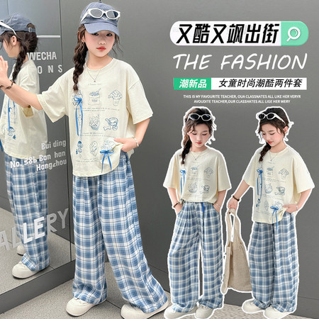 棒棒糖心&棒棒糖心&格子裤套装