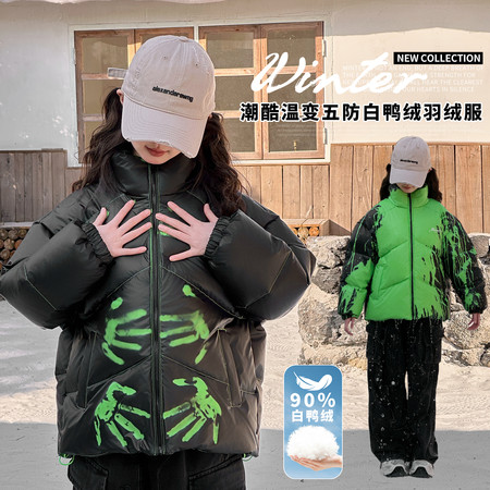 栗子泡泡&栗子泡泡&LZ860W90白鸭绒温变三防羽绒服