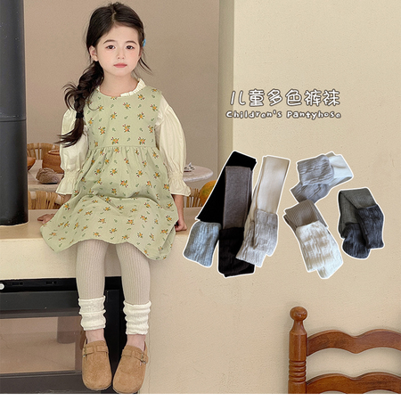 蓝奇兔童装&蓝奇兔童装&D-1纯色堆堆袜打底裤