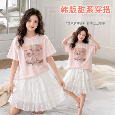 一禾&一禾&猫咪短袖X-L12