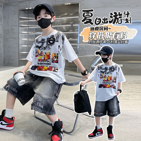 金点&金点&T326T恤K61牛仔裤组合套装