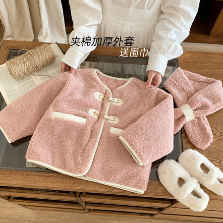 贝特英&贝特英&送围巾毛毛外套