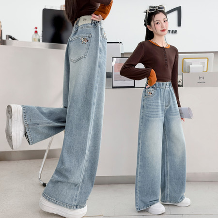 彤欣贝贝&彤欣贝贝&26003小马刺绣阔腿裤