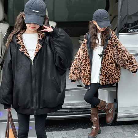 荔豆&荔豆&两面穿麂皮绒加厚外套