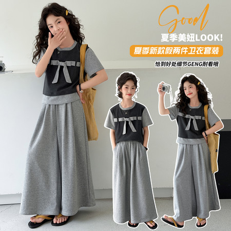 荔豆&荔豆&假两件针织套装