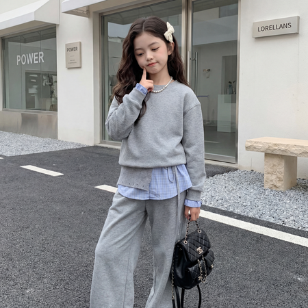 小不点点童装&小不点点童装&2601格子套装