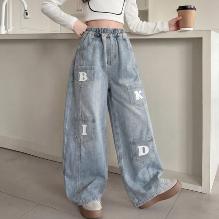 小不点点童装&小不点点童装&2602款牛仔裤