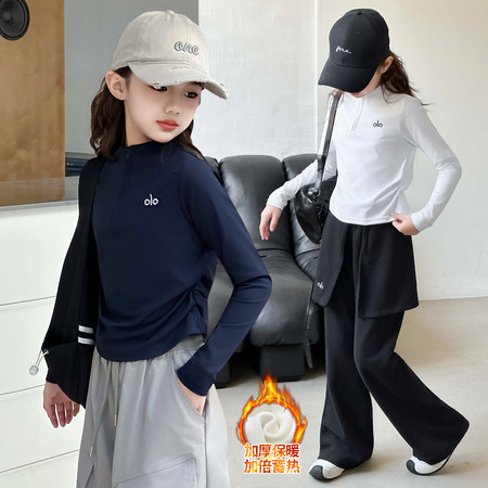 baby城堡童装&baby城堡童装&女童加绒加厚瑜伽打底衫