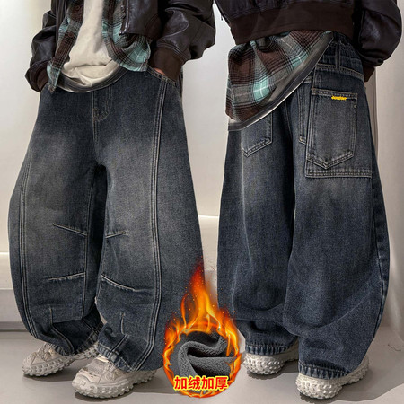 金多多&金多多&ZFDK1921多层并口袋加绒牛仔裤