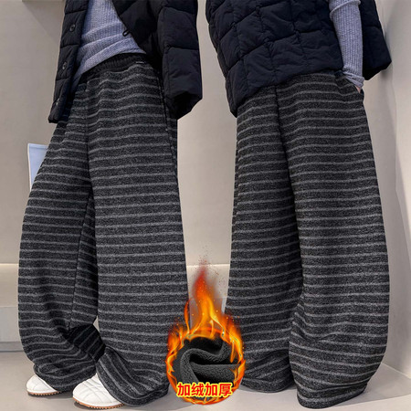 金多多&金多多&ZFDK1969条纹加绒休闲裤