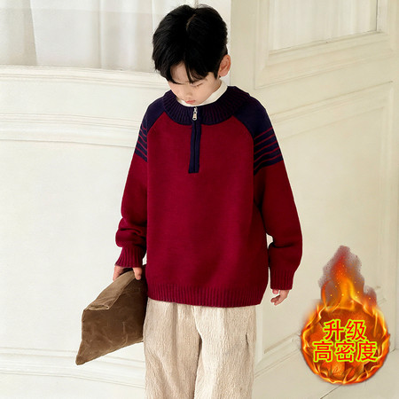 金多多&金多多&WSNDM3655袖臂拼色条纹毛衣