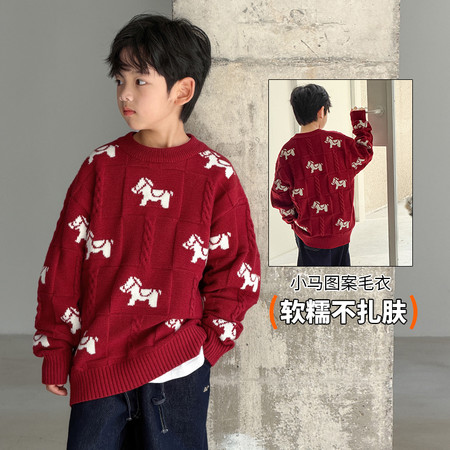 金多多&金多多&ZFDD1985马年红色毛衣