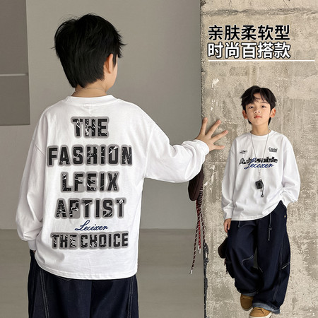 金多多&金多多&ZFQD1710字母印花长袖T恤