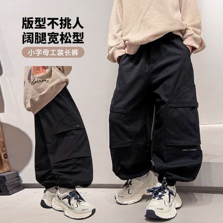 金多多&金多多&ZFQK1718小字母工装长裤