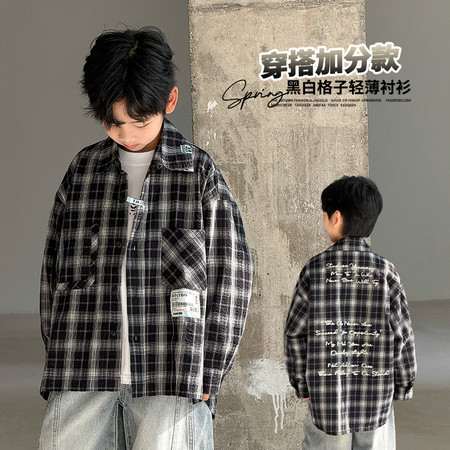 金多多&金多多&ZFQW1756韩版格子衬衫