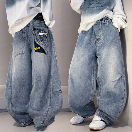 金多多&金多多&ZFCK2002字母线团牛仔裤