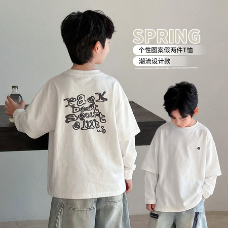 金多多&金多多&ZFQD2263假口袋绣花假两件T恤