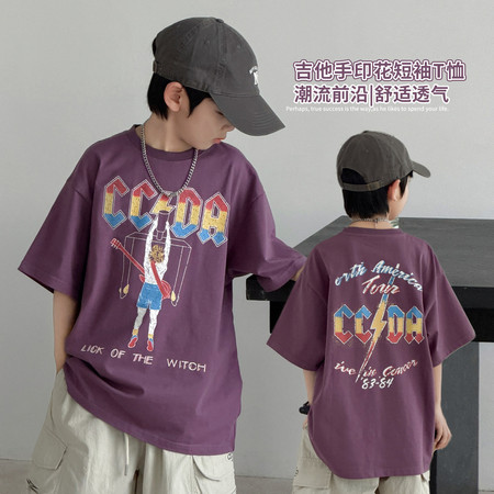 金多多&金多多&ZFXD2256吉他手印花短袖