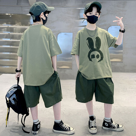 沐沐迪尼&沐沐迪尼936款男童短袖印花套装