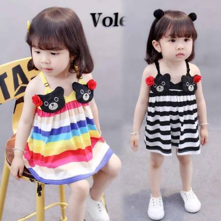 喜哈哈童装&喜哈哈童装&小熊吊带裙199