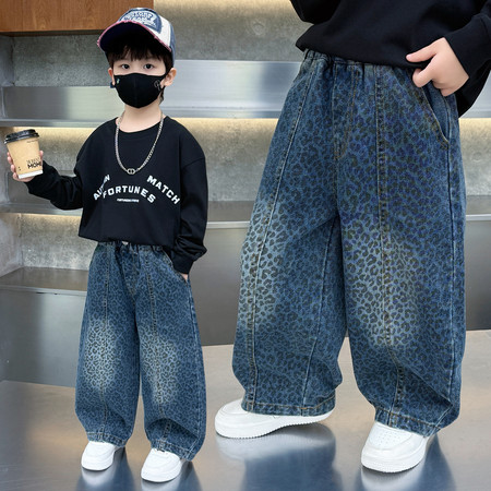 豪淘小子&豪淘小子&豹纹牛仔裤
