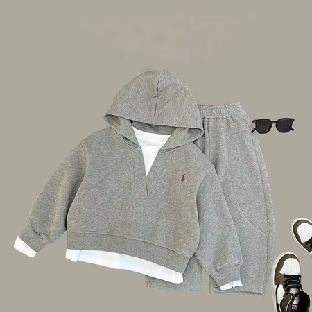 湖州左巷服饰有限公司&湖州左巷服饰有限公司&假两件卫衣套装